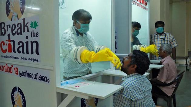 CM Pinarayi Vijayan said all the new cases were reported from Kannur in north Kerala, one of the four districts in the red zone. Out of 408 total cases, 286 have been discharged and 46,323 people are under observation in the state. (REUTERS PHOTO.) CM Pinarayi Vijayan said all the new cases were reported from Kannur in north Kerala, one of the four districts in the red zone. Out of 408 total cases, 286 have been discharged and 46,323 people are under observation in the state. (REUTERS PHOTO.)