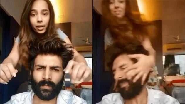 Kartik Aaryan’s sister slapped him while pulling a prank on him.