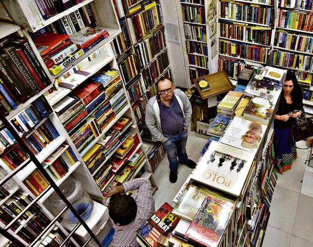 Bahrisons Bookstore at Khan Market has quite a few loyalists, who visited it frequently until lockdown.(Photo: Vipin Kumar/HT)