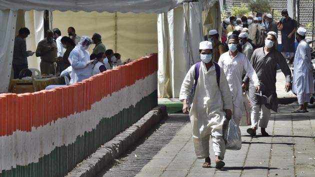 Those arrested in Prayagraj are allegedly linked to the Tablighi Jamaat event in Delhi last month. (HT PHOTO) Those arrested in Prayagraj are allegedly linked to the Tablighi Jamaat event in Delhi last month. (HT PHOTO)