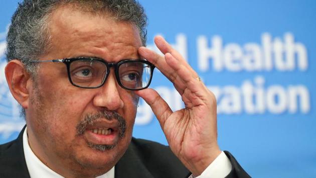 Director-General of the WHO Tedros Adhanom Ghebreyesus, at a news conference on the novel coronavirus in Geneva, Switzerland.(Reuters File Photo)