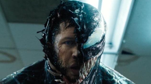 Tom Hardy in a still from Venom.