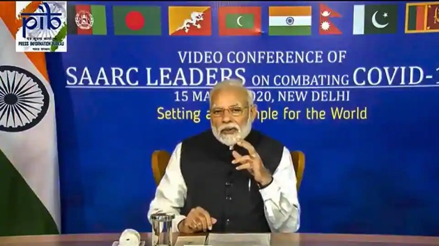 At a video conference on March 15, Prime Minister Narendra Modi pitched for formulating a joint strategy to fight Covid-19 in the SAARC region and proposed an emergency fund with an initial offer of USD 10 million from India. (PTI File) At a video conference on March 15, Prime Minister Narendra Modi pitched for formulating a joint strategy to fight Covid-19 in the SAARC region and proposed an emergency fund with an initial offer of USD 10 million from India. (PTI File)