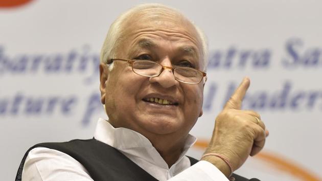 In rare praise for chief minister and health minister, Kerala Governor Arif Mohammad Khan says both were on their toes to minimise the spread of Covid-19 in the state(Sanjeev Verma/HT PHOTO)