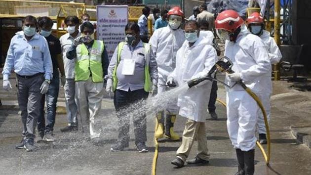 The Delhi government has started daily house-to-house surveillance and sanitization of areas falling in the city’s 89 containment zones. (BURHAAN KINU/HT PHOTO.) The Delhi government has started daily house-to-house surveillance and sanitization of areas falling in the city’s 89 containment zones. (BURHAAN KINU/HT PHOTO.)