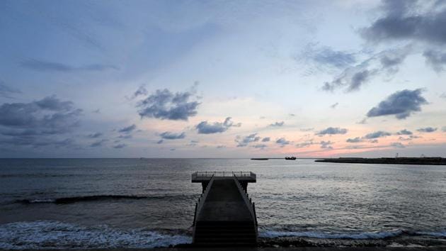 An empty jetty is seen ahead of Earth Day, during the curfew amid concerns about the spread of coronavirus disease.(REUTERS) An empty jetty is seen ahead of Earth Day, during the curfew amid concerns about the spread of coronavirus disease.(REUTERS)