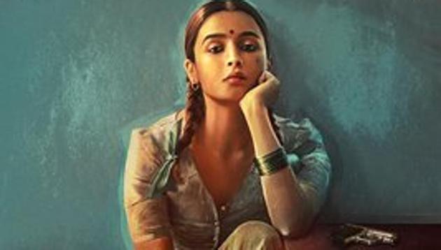 Alia Bhatt in Gangubai Kathiawadi’s poster. Alia Bhatt in Gangubai Kathiawadi’s poster.