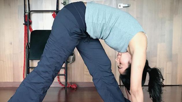 Actor Mallika Sherawat is among the several celebrities who practice yoga regularly.(Photo: Instagram/mallikasherawat) Actor Mallika Sherawat is among the several celebrities who practice yoga regularly.(Photo: Instagram/mallikasherawat)