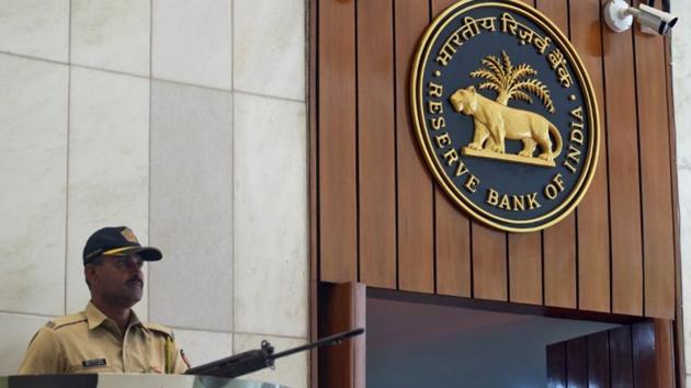A policeman stands guard at the entrance of the Reserve Bank of India (RBI) headquarters in Mumbai. (REUTERS) A policeman stands guard at the entrance of the Reserve Bank of India (RBI) headquarters in Mumbai. (REUTERS)