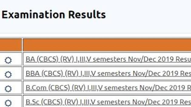 OU revaluation results for BA, BBA, B.Com, B.Sc declared. (Screengrab) OU revaluation results for BA, BBA, B.Com, B.Sc declared. (Screengrab)