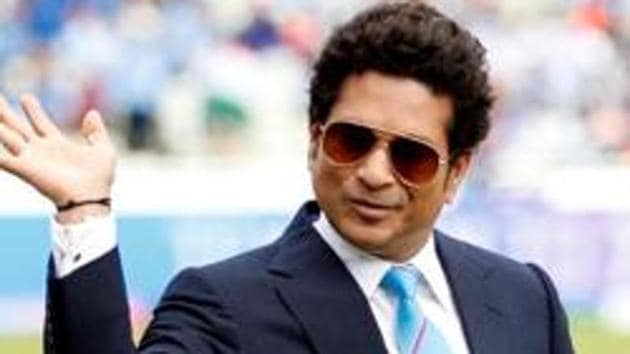 Sachin Tendulkar on the pitch before the match.(Action Images via Reuters) Sachin Tendulkar on the pitch before the match.(Action Images via Reuters)