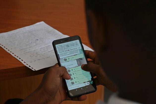 Remotely located in Laudhana gram sabha of Sarsawan development block, the school has started online classes through WhatsApp by making a group of 127 students.(Representative image/AFP)