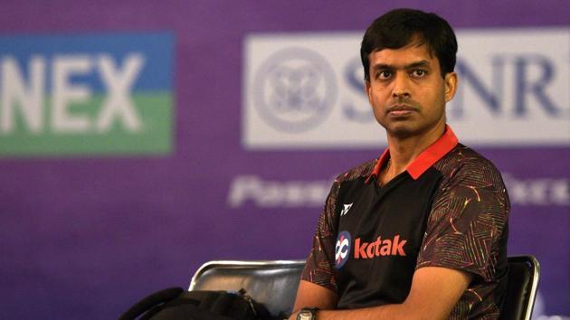 Indian Badminton coach Pullela Gopichand during India Open 2019. (Mohd Zakir/HT PHOTO) Indian Badminton coach Pullela Gopichand during India Open 2019. (Mohd Zakir/HT PHOTO)