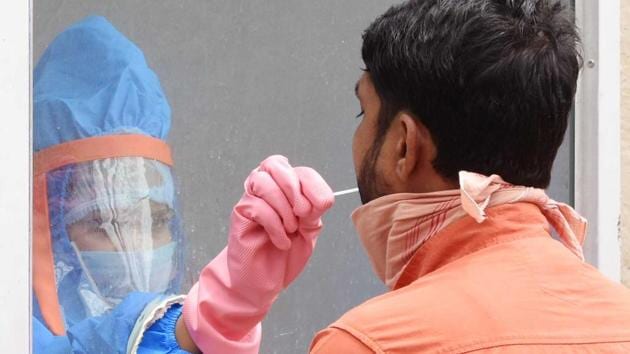 The ministry said that the doubling rate of Covid-19 cases has now improved to 10 days, from the 7.5 days reported earlier this week. (Photo by Diwakar Prasad/ Hindustan Times) The ministry said that the doubling rate of Covid-19 cases has now improved to 10 days, from the 7.5 days reported earlier this week. (Photo by Diwakar Prasad/ Hindustan Times)