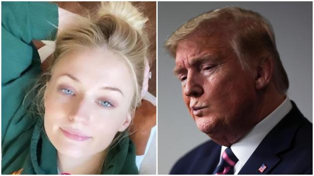 Sophie Turner called US President Trump a moron. Sophie Turner called US President Trump a moron.