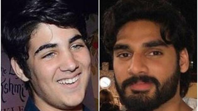 Suniel Shetty and Akshay Kumar’s sons, Ahan (R) and Aarav.