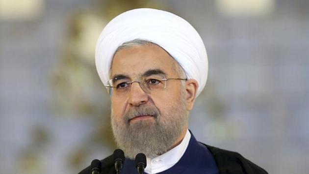 Iranian President Hassan Rouhani said on Saturday that Tehran was closely following US activities, but would never initiate a conflict in the region.(AP Photo)