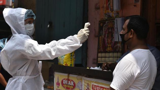 A male nurse in Raipur’s AIIMS hospital has tested positive for Covid-19. (Samir Jana / HT Photos/Representational Image) A male nurse in Raipur’s AIIMS hospital has tested positive for Covid-19. (Samir Jana / HT Photos/Representational Image)