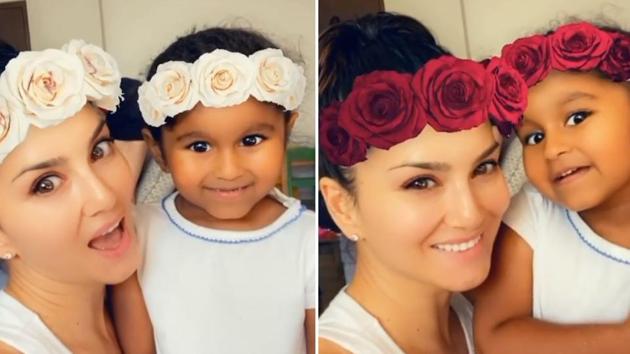 Sunny Leone shared new video with daughter Nisha.