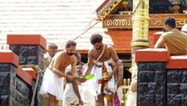 The Sabarimala temple was closed after monthly pooja on March 18. (HT file photo) The Sabarimala temple was closed after monthly pooja on March 18. (HT file photo)