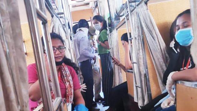 Students brought back to Assam in AC sleeper buses from Rajasthan's Kota amid Covid-19 lockdown on Friday. (ANI Photo) Students brought back to Assam in AC sleeper buses from Rajasthan's Kota amid Covid-19 lockdown on Friday. (ANI Photo)
