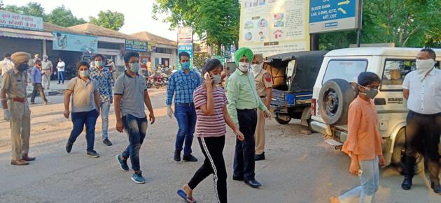 Students undergoing coaching at Kota after reaching Ludhiana on Monday. (HT PHOTO) Students undergoing coaching at Kota after reaching Ludhiana on Monday. (HT PHOTO)