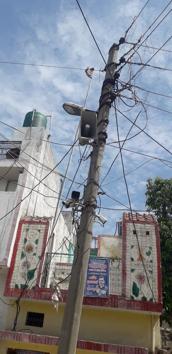 CCTV cameras and loudspeakers installed at different locations in village Upeda in district Hapur. (HT Photo) CCTV cameras and loudspeakers installed at different locations in village Upeda in district Hapur. (HT Photo)