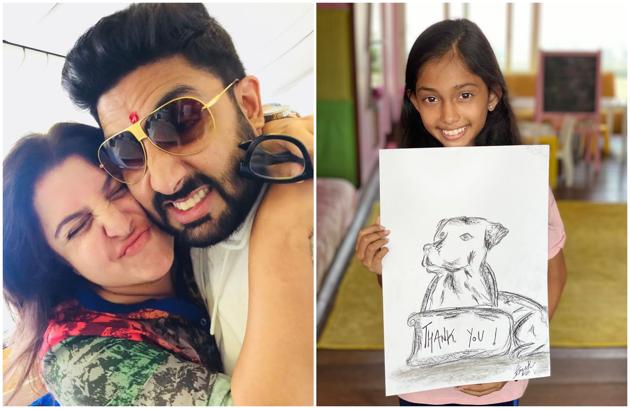 Abhishek Bachchan bought a sketch made by Farah Khan’s daughter Anya for Rs 1 lakh. Abhishek Bachchan bought a sketch made by Farah Khan’s daughter Anya for Rs 1 lakh.