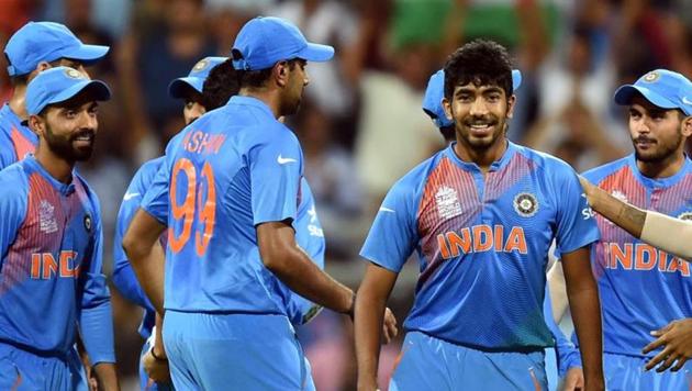 India's Jasprit Bumrah celebrates with his team mates (Hindustan Times) India's Jasprit Bumrah celebrates with his team mates (Hindustan Times)