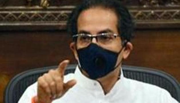 Maharashtra CM Uddhav Thackeray wears a mask that interacts with Prime Minister Narendra Modi as PM holds a meeting with the Chief Ministers over COVID19 via video-conferencing, in Mumbai on April, 11.(ANI)