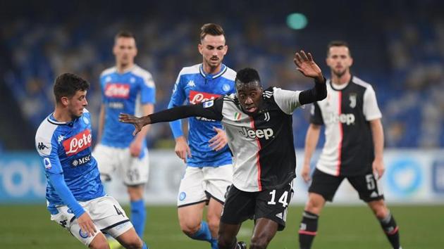 Juventus' Blaise Matuidi in action with Napoli's Diego Demme. (REUTERS) Juventus' Blaise Matuidi in action with Napoli's Diego Demme. (REUTERS)