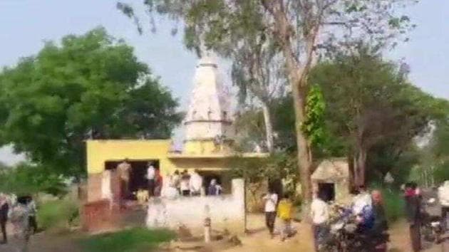 The bodies of the two sadhus were found in a temple in a village in Uttar Pradesh’s Bulandshahr district. (ANI Photo) The bodies of the two sadhus were found in a temple in a village in Uttar Pradesh’s Bulandshahr district. (ANI Photo)
