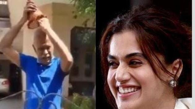 Taapsee Pannu champions Panchkula cops sharing their viral video. Taapsee Pannu champions Panchkula cops sharing their viral video.