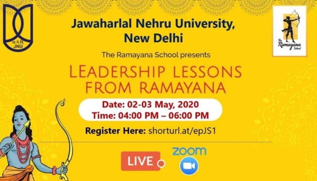 In a bid to engage students in something productive, Jawaharlal Nehru University will be organising a special webinar on ‘Leadership lessons from Ramayana.(Twitter)