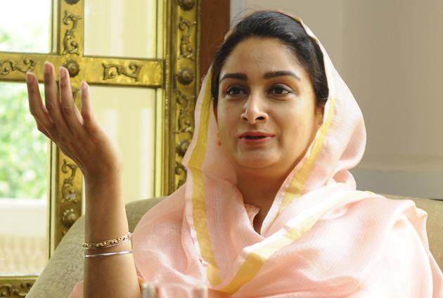 Union food processing industries minister Harsimrat Kaur Badal. (Anil Dyal/HT) Union food processing industries minister Harsimrat Kaur Badal. (Anil Dyal/HT)