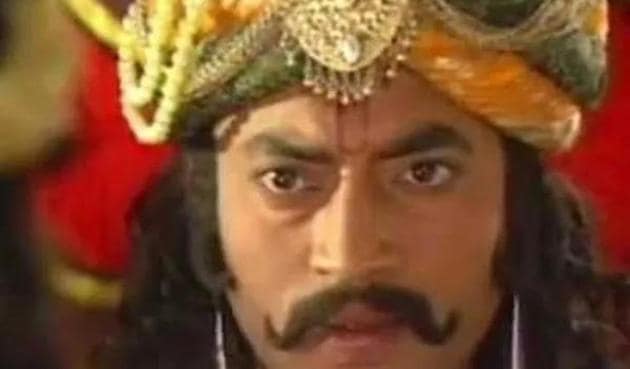 Irrfan Khan in a still from TV series Chanakya. Irrfan Khan in a still from TV series Chanakya.