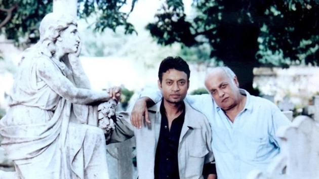 Irrfan Khan and Mahesh Bhatt on the sets of one of their films. Irrfan Khan and Mahesh Bhatt on the sets of one of their films.