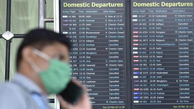 All commercial passenger flights in India have been suspended during the lockdown. (Hindustan Times Pramod Thakur/ HT file photo) All commercial passenger flights in India have been suspended during the lockdown. (Hindustan Times Pramod Thakur/ HT file photo)