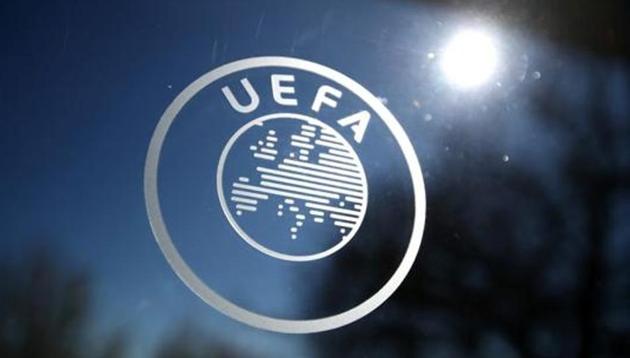 General view of the UEFA logo at UEFA Headquarters. (REUTERS) General view of the UEFA logo at UEFA Headquarters. (REUTERS)