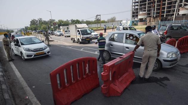 Vehicles are stopped at the state border to cross to Delhi after Haryana government sealed its border with the national capital Delhi during a government-imposed nationwide lockdown as a preventive measure against coronavirus in Faridabad. (AFP File Photo) Vehicles are stopped at the state border to cross to Delhi after Haryana government sealed its border with the national capital Delhi during a government-imposed nationwide lockdown as a preventive measure against coronavirus in Faridabad. (AFP File Photo)