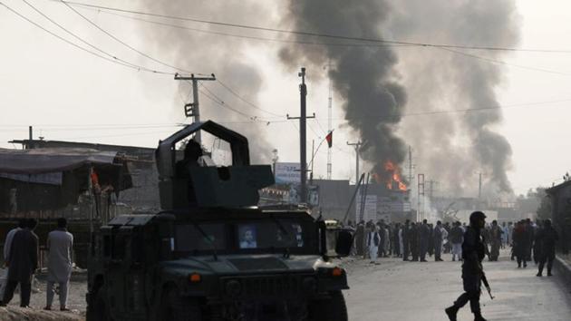 The bombing happened outside the base for army commandos as civilian contractors working in the facility waited outside to get into the base, a military official said. (Reuters file photo. Representative image) The bombing happened outside the base for army commandos as civilian contractors working in the facility waited outside to get into the base, a military official said. (Reuters file photo. Representative image)