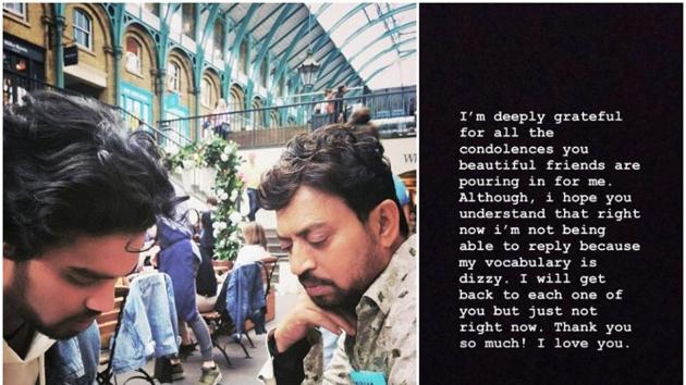 Babil Khan posted an emotional note on Instagram on his father Irrfan Khan’s death.