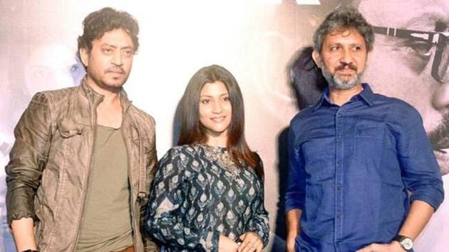 Irrfan Khan with Konkona Sen Sharma and Neeraj Kabi during the promotions of Meghna Gulzar’s Talvar. Irrfan Khan with Konkona Sen Sharma and Neeraj Kabi during the promotions of Meghna Gulzar’s Talvar.