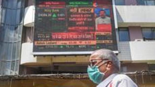 Similarly, the NSE Nifty soared 306.55 points, or 3.21 per cent, to 9,859.90. (PTI file photo) Similarly, the NSE Nifty soared 306.55 points, or 3.21 per cent, to 9,859.90. (PTI file photo)