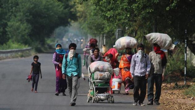 Over the past five weeks, India has witnessed a looming humanitarian crisis. Migrant workers sought to return home from the time the lockdown was announced on March 24 (Yogendra Kumar/HT PHOTO) Over the past five weeks, India has witnessed a looming humanitarian crisis. Migrant workers sought to return home from the time the lockdown was announced on March 24 (Yogendra Kumar/HT PHOTO)