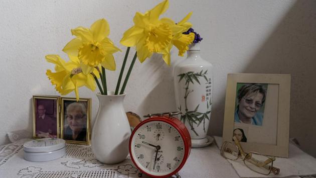 On the fourteenth day of quarantine, Ines Prandini restarted an old alarm clock she's had for 30 years to "give some sound to this time, to give some life to this time" at home in San Fiorano. (Marzio Toniolo via REUTERS) On the fourteenth day of quarantine, Ines Prandini restarted an old alarm clock she's had for 30 years to "give some sound to this time, to give some life to this time" at home in San Fiorano. (Marzio Toniolo via REUTERS)