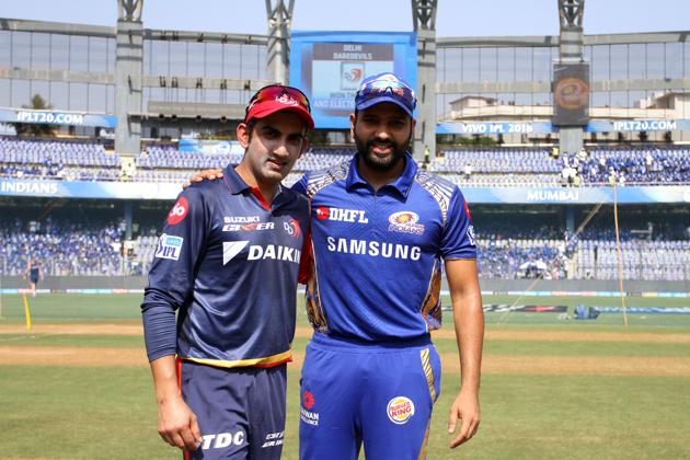 Rohit Sharma and Gautam Gambhir.(Vipin Pawar / IPL/ SPORTZPICS)