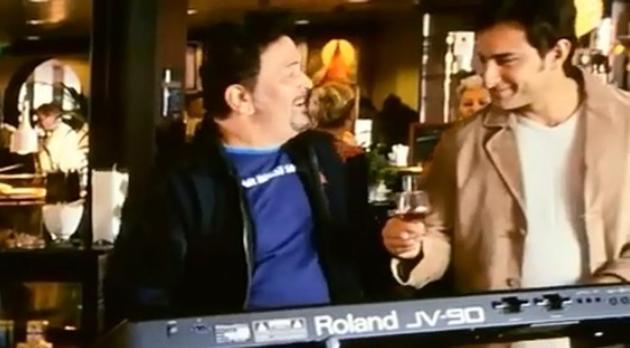 Rishi Kapoor and Saif Ali Khan in Hum Tum. Rishi Kapoor and Saif Ali Khan in Hum Tum.