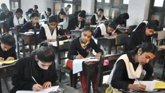 Around 5.61 million students had appeared in the high school and intermediate examinations of the UP Board that began from February 18.(PTI file)