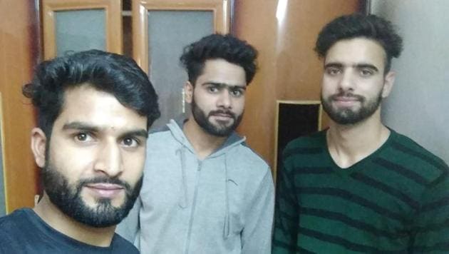 (From left) Aquib Gull, 23, hails from Qazigund in Anantnag, Anamullah Rather, 24, is from Larkipora in Anantnag, and Basit Showkat, 19, is from South Kashmir’s Kulgam district. The families of the three have made several attempts but haven’t been able to find any way to bring them back. (HT PHOTO) (From left) Aquib Gull, 23, hails from Qazigund in Anantnag, Anamullah Rather, 24, is from Larkipora in Anantnag, and Basit Showkat, 19, is from South Kashmir’s Kulgam district. The families of the three have made several attempts but haven’t been able to find any way to bring them back. (HT PHOTO)